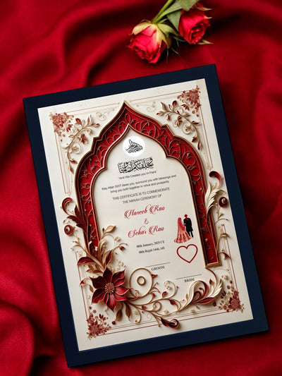 3D Print Laal Ishq Nikah Frame Black