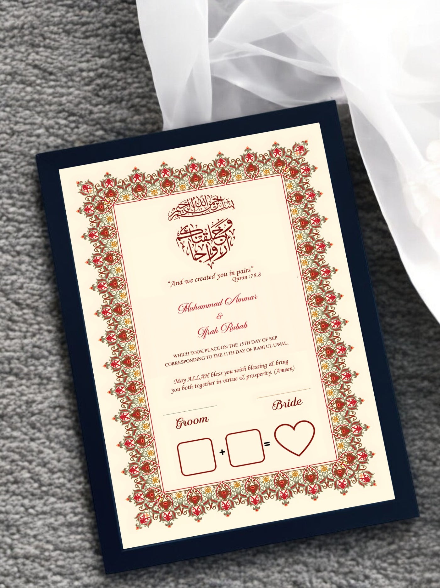 Print of Love Nikah Frame